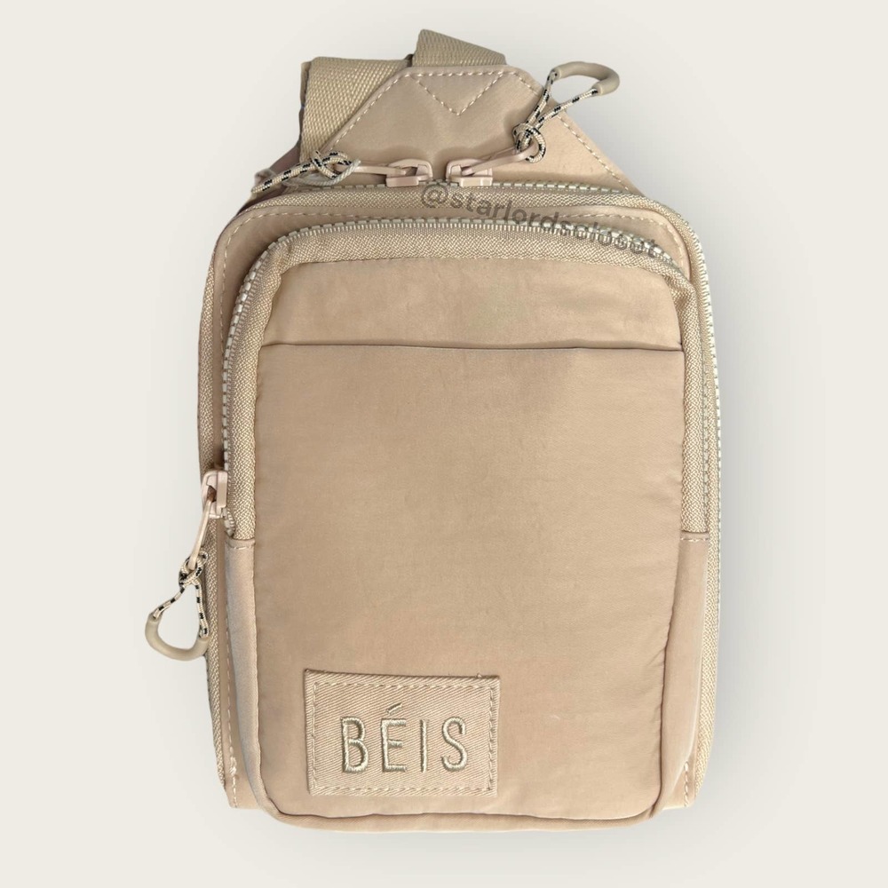 BEIS Beige Crossbody Sling Bag